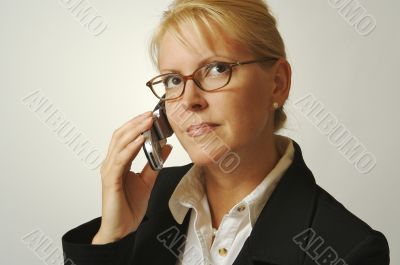 Businesswoman Using Cell Phone