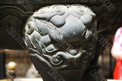 Stone lion in Forbidden City