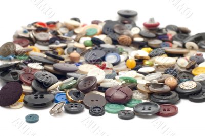 dress colored button on white