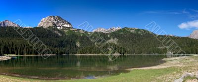 panorama of mountain lake