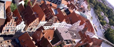 Tile roofs of Lubek, Germany