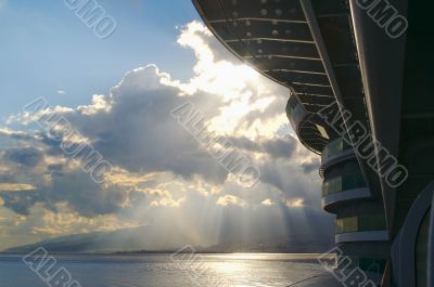 Sunset from a cruise ship.