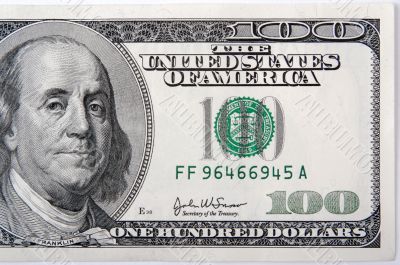 Half of a One Hundred Dollar Bill
