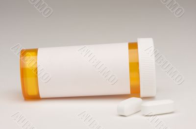 Blank Prescription Bottle &amp; Pills