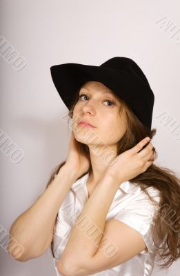 girl in a hat