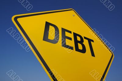 Debt Road Sign
