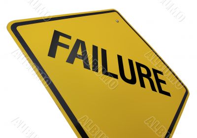 Failure Road Sign Isolated