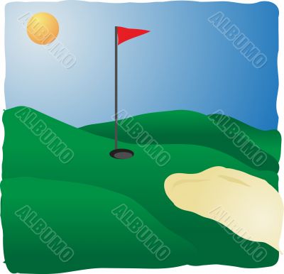 Sunny golf course