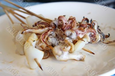 Squid skewers Squid skewers