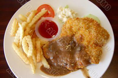 Breaded chicken chop