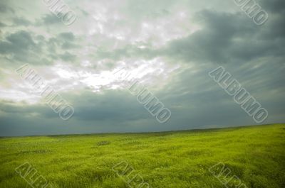 landscape. cloudy sky