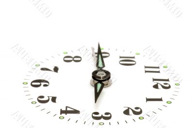 clock dial on white