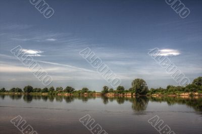 Morning above the river Oka