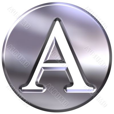 3D Silver Letter A