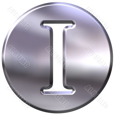3D Silver Letter I