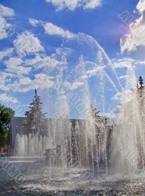 Fountain in the sunday