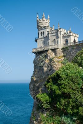 The well-known castle Swallow`s Nest near Yalta in Crimea, Ukrai