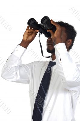 Man with binoculars Man with binoculars