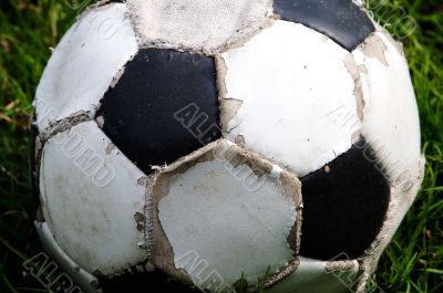 Old soccer ball Old soccer ball