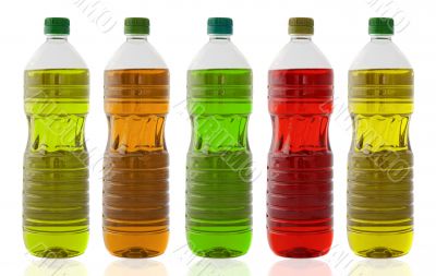 Five oil bottles Five oil bottles