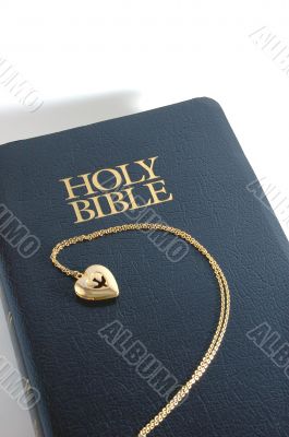 Bible and Peace Necklace