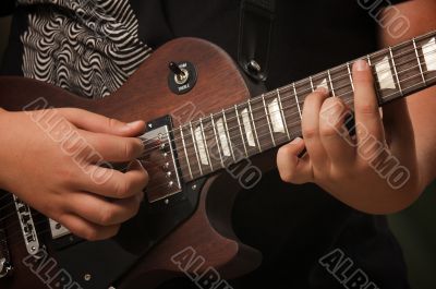 Musician Plays His Gibson
