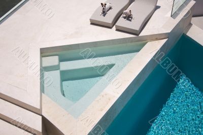 JRTs Enjoying Custom Luxury Pool JRTs Enjoying Custom Luxury Pool