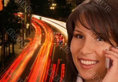Businesswoman at night Businesswoman at night