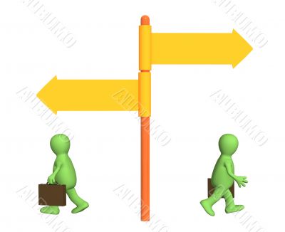 Concept - different direction in business