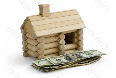 Log building model and money