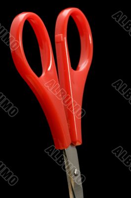 scissors on black close up