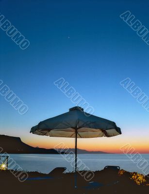 Picturesque twilight in Crete