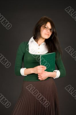 Businesswoman with notebook