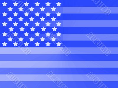 Blue American flag
