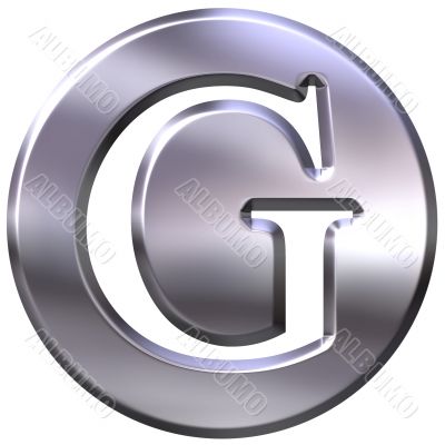 3D Silver Letter G