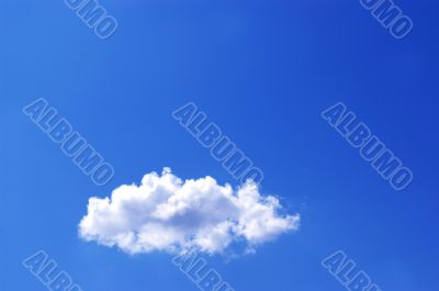 White cloud in a blue sky