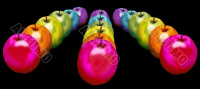 3 rows of Rainbow Apples 3 rows of Rainbow Apples