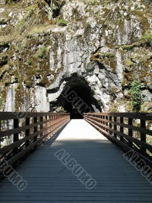 tunnel in a rock