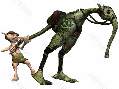 Tommy the Troll with Pet