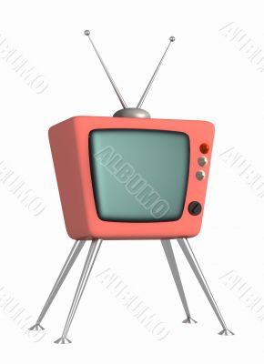 3d stylized model of a retro of the television