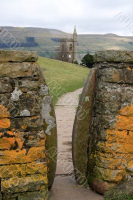 Stile on footpath to Hawes Church