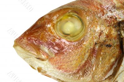 Grilled fish head