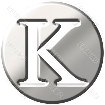 3D Steel Letter K