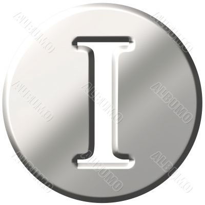 3D Steel Letter I