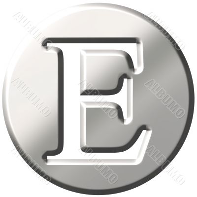 3D Steel Letter E