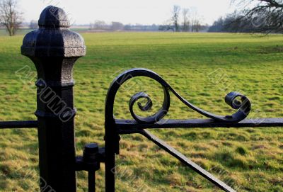 Wrought Iron Gate Post