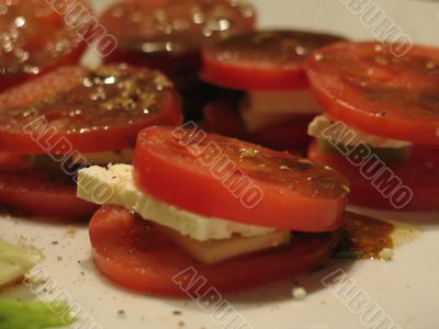 tomato and cheese dish