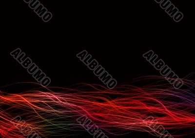 wave lines neon space