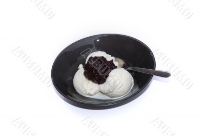 Ice cream and jam Ice cream and jam