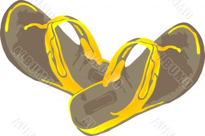 Yellow slippers Yellow slippers